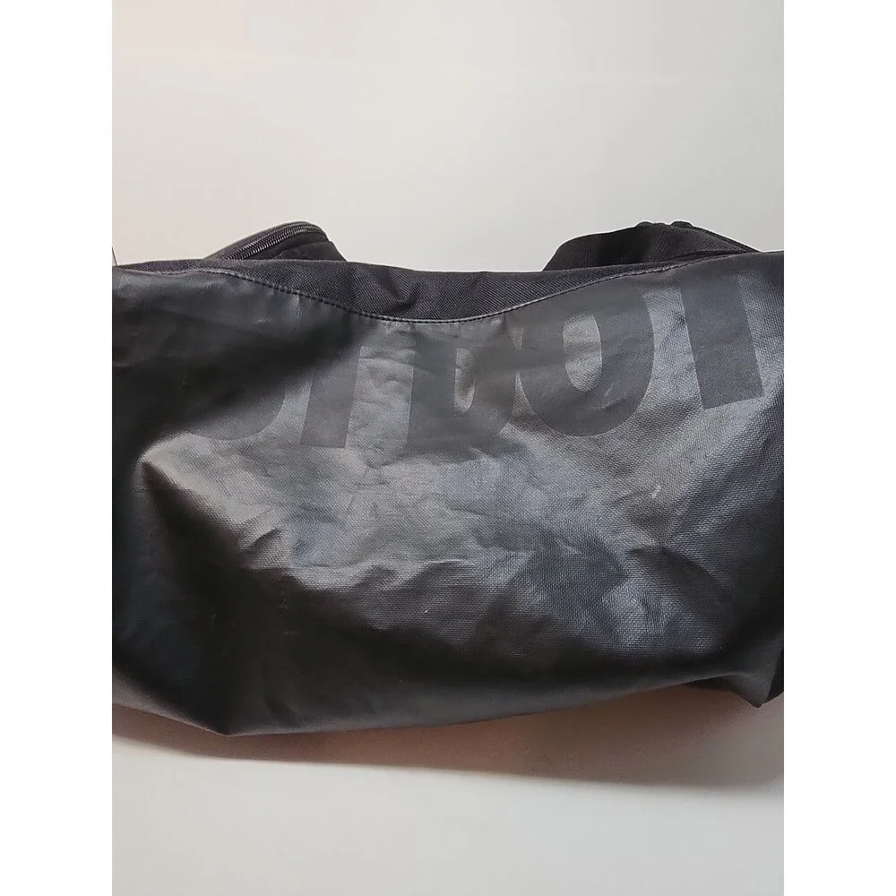 NIKE Logo Gym Bag, Polyester, Black, Shoe Compartment, 15”x 10”x 10”RN56323 bag